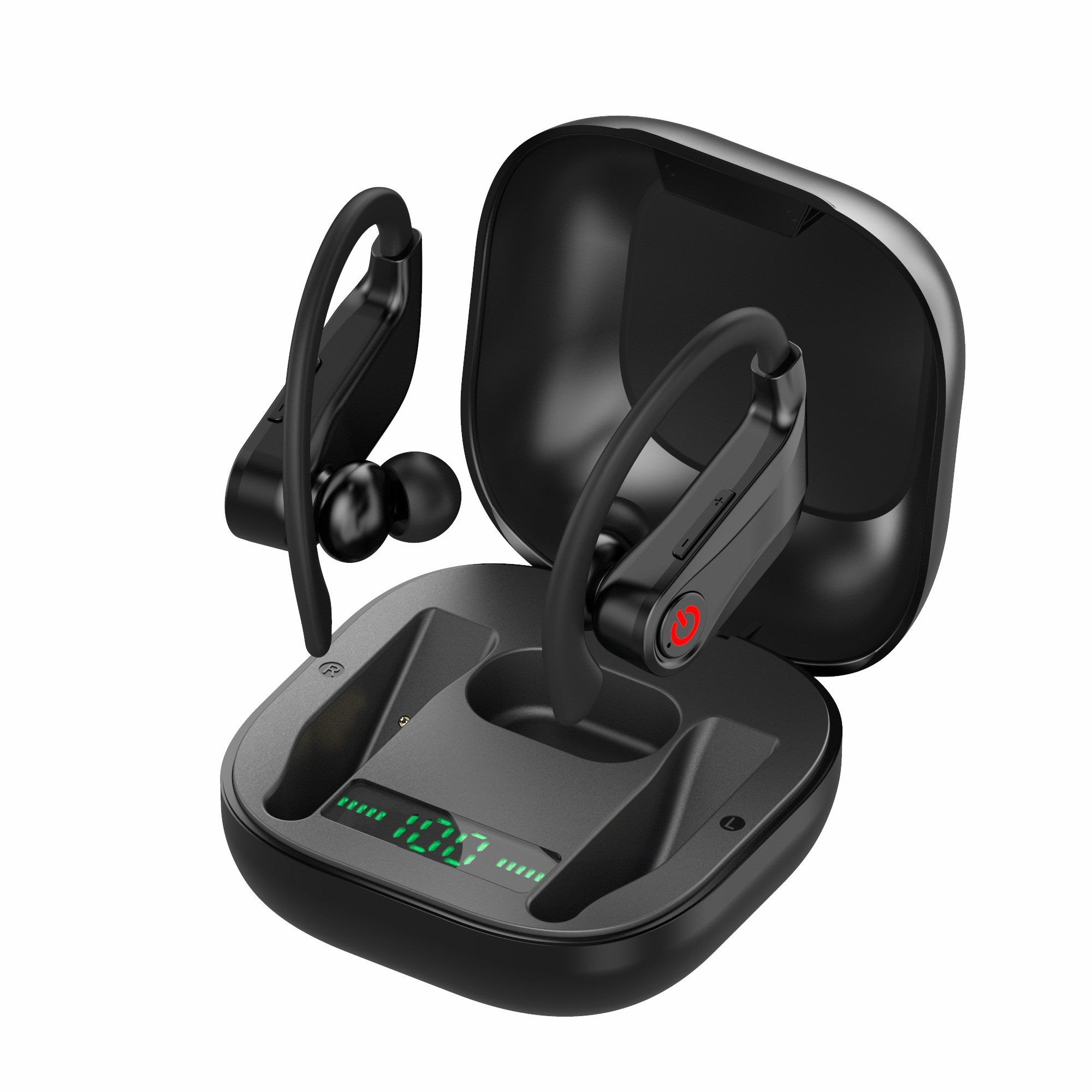 LEMONDA HBQ-Q62 TWS Bluetooth Headsets Ear Hook Headphones Business Music Earphone with Digital Power Display 950mAh Charging Case IPX4 LEMONDA HBQ-Q62 TWS Bluetooth Headsets Ear Hook Headphones Business Music Earphone with Digital Power Display 950mAh Charging Case IPX4